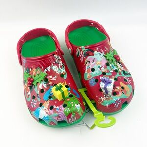 NEW Disney Parks Christmas Crocs Holiday Presents Mickey Friends 3D Clogs M7/W9